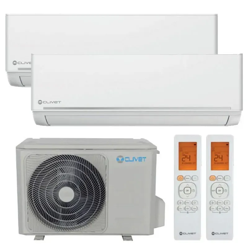 Climatizzatore Dual Clivet 14000 con 1 Split  9000 + 1 Split 12000 EzCool