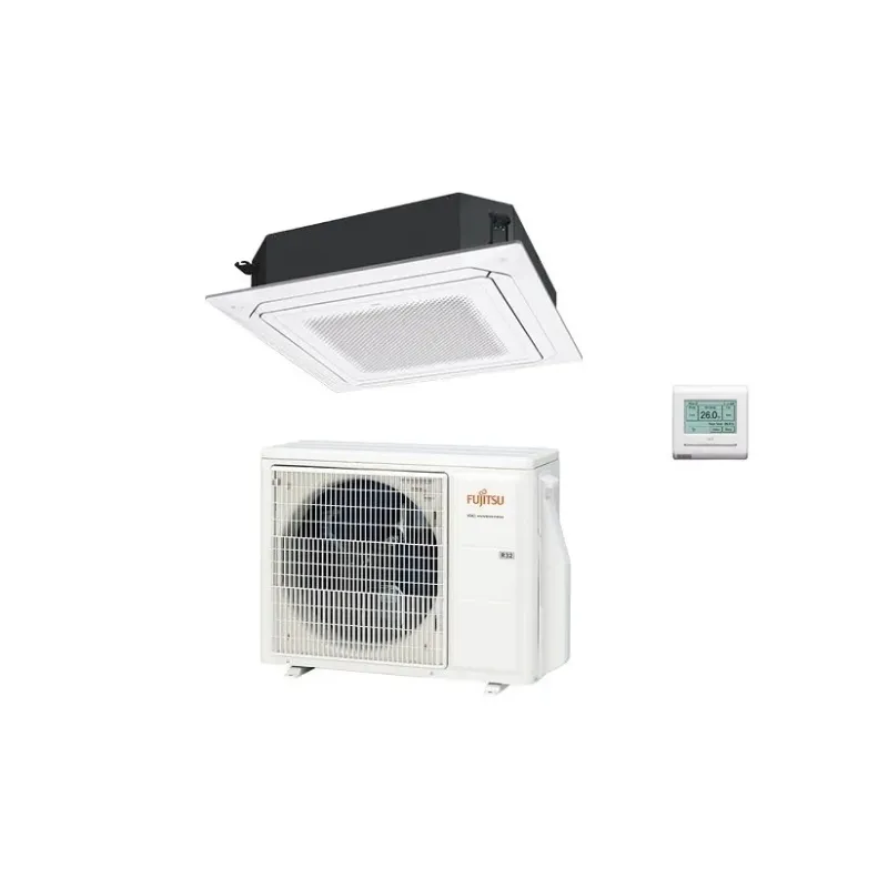 CLIMATIZZATORE CASSETTA FUJITSU AUXG18KRLB_AOEG18KBTB_GRIGLIA  UTG-UKYA-W _FILOCOMANDO TOUCH PANEL UTY-RNRYZ6