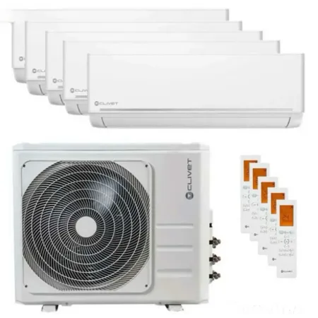 Climatizzatore Penta Clivet 42000 con 2 Split da 9000 + 3 Split 12000 EzCool