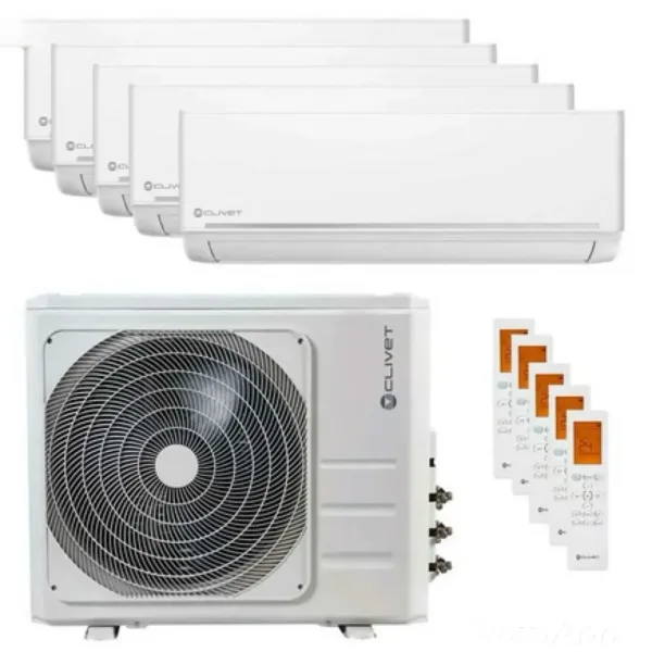 Climatizzatore Penta Clivet 42000 con 2 Split da 9000 + 3 Split 12000 EzCool