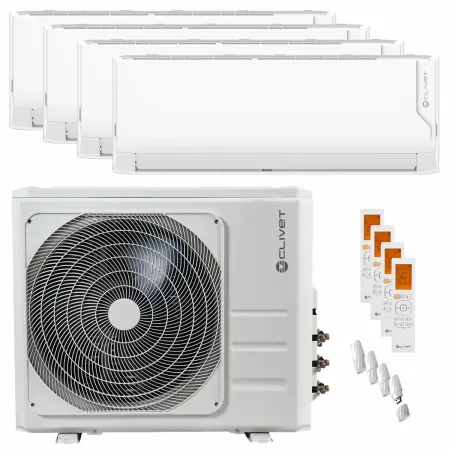 Climatizzatore Quadri Clivet 28000 con 4 Split da 9000 CRISTALLO2