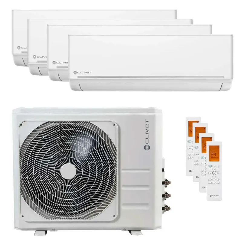 Climatizzatore Quadri Clivet 28000 con 4 Split da 9000 EzCool