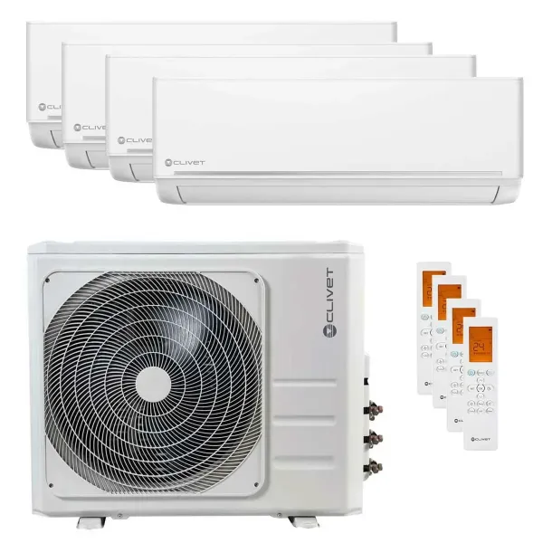 Climatizzatore Quadri Clivet 28000 con 4 Split da 9000 EzCool