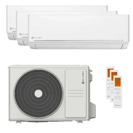 Climatizzatore Trial Clivet 27000 con 3 Split 12000 EZCOOL