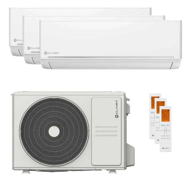 Climatizzatore Trial Clivet 27000 con 3 Split 12000 EZCOOL