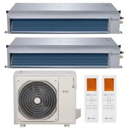 Climatizzatore Dual Clivet 18000 con 2 Split 9000 CANALE