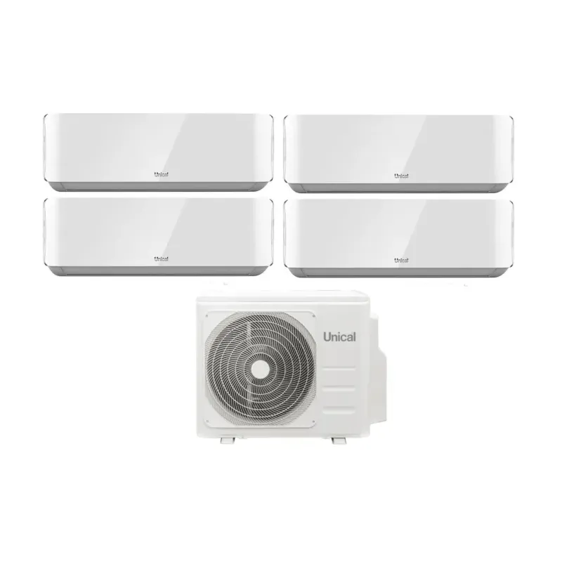 Climatizzatore Quadri Unical 28000 KMX4 28HE Con 4 Split 9000 Btu Kmun 10H airCristal