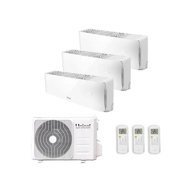 Climatizzatore TrialSplit Unical 21000 XMX3 21HE Con 3 Split 9000 Btu Kmun 10H airCristal
