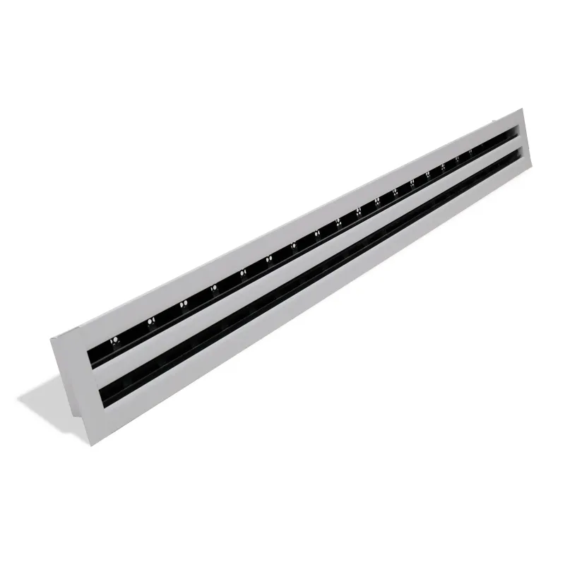 Diffusore Lineare in Alluminio RAL 9016 da 600 mm 2 Feritoie