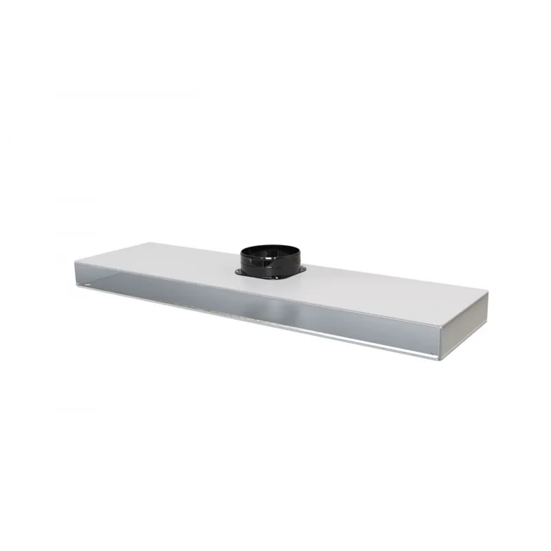 Plenum per Diffusore Lineare 2 Feritoie da 1500 con 3 Attacchi Pre tranciati