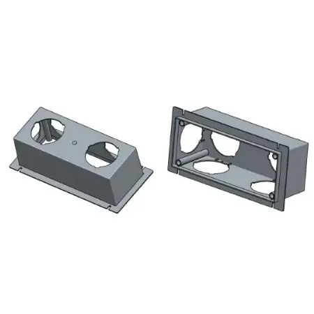 PLENUM AMBIENTE IN ABS - 4 TAPPI+REGOLATORE-NO ATTACCO