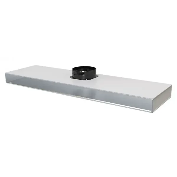 Plenum per Diffusore a Scomparsa BGC 500 mm con Feritoia da 30 mm con 1 attacco pre tranciato