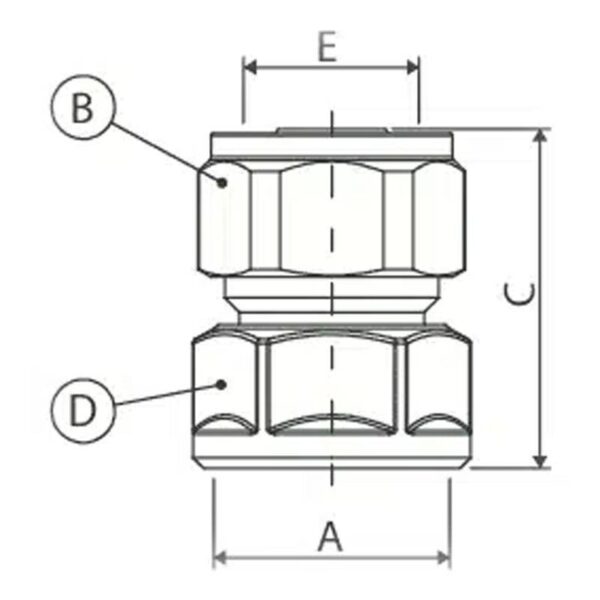Niples Femmina 3/4 x ø20  5 Pz - immagine 2